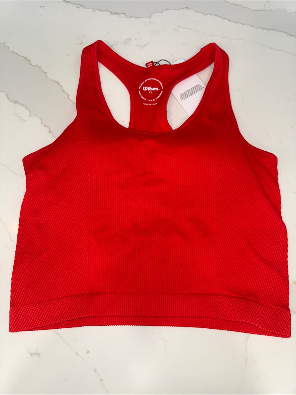 Wilson Red Racerback Seamless Sports Bra